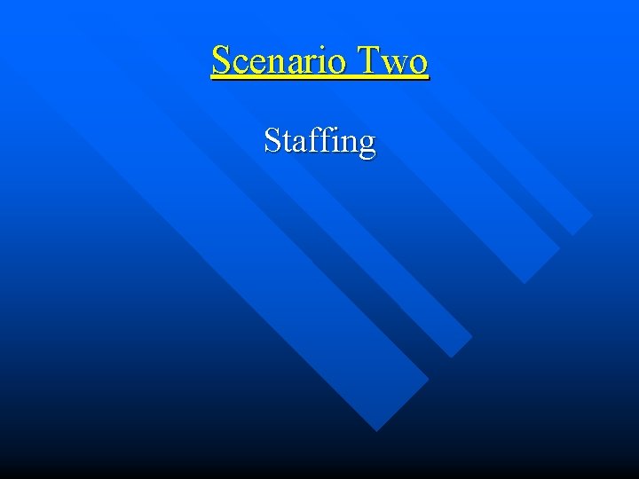 Scenario Two Staffing 