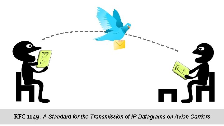 RFC 1149: A Standard for the Transmission of IP Datagrams on Avian Carriers 