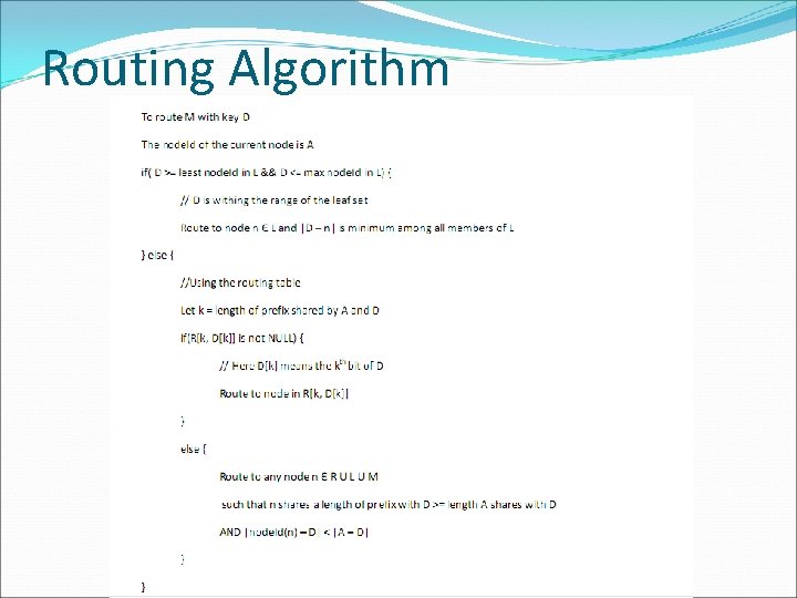 Routing Algorithm 