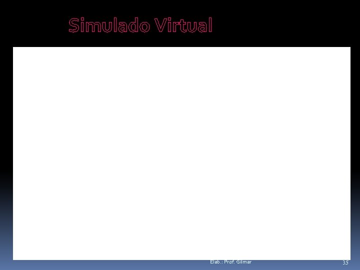 Simulado Virtual Elab. : Prof. Gilmar 35 
