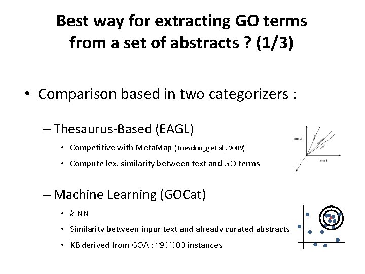 Best way for extracting GO terms from a set of abstracts ? (1/3) •