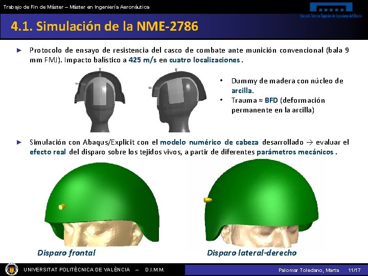 Trabajo de Fin de Máster – Máster en Ingeniería Aeronáutica 4. 1. Simulación de