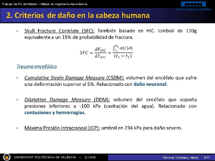 Trabajo de Fin de Máster – Máster en Ingeniería Aeronáutica 2. Criterios de daño