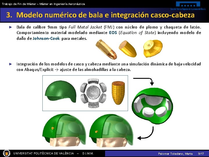 Trabajo de Fin de Máster – Máster en Ingeniería Aeronáutica 3. Modelo numérico de