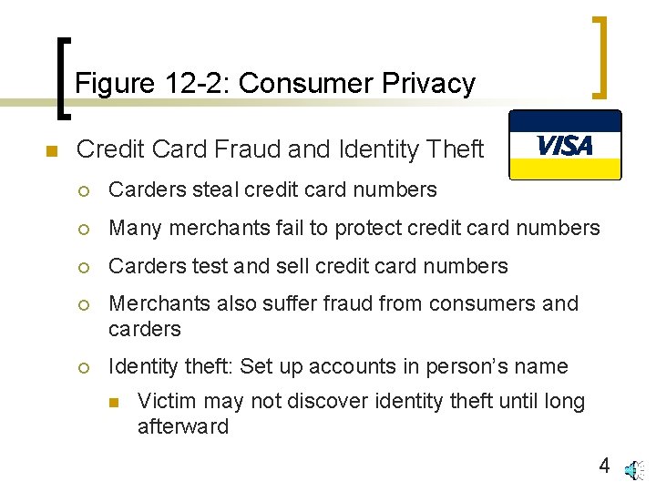 Figure 12 -2: Consumer Privacy n Credit Card Fraud and Identity Theft ¡ Carders