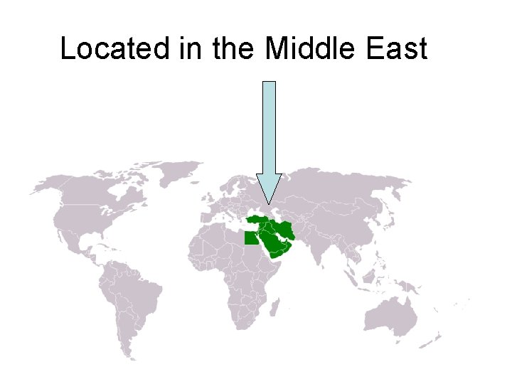 Located in the Middle East 