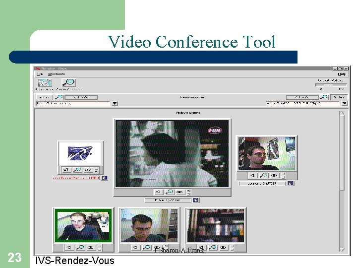 Video Conference Tool 23 T. Sharon-A. Frank IVS-Rendez-Vous 