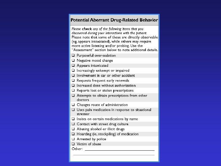 Aberrant Drugtaking Behaviors What Do We Know Steven