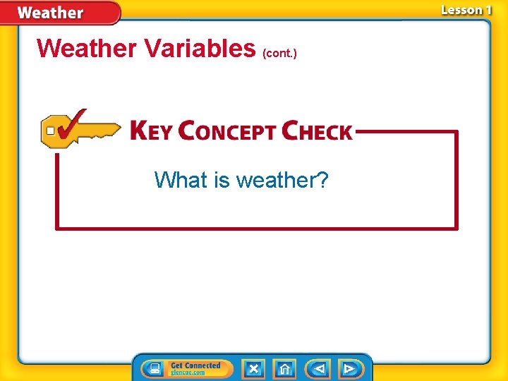 Weather Variables (cont. ) What is weather? 