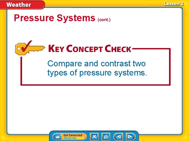 Pressure Systems (cont. ) Compare and contrast two types of pressure systems. 