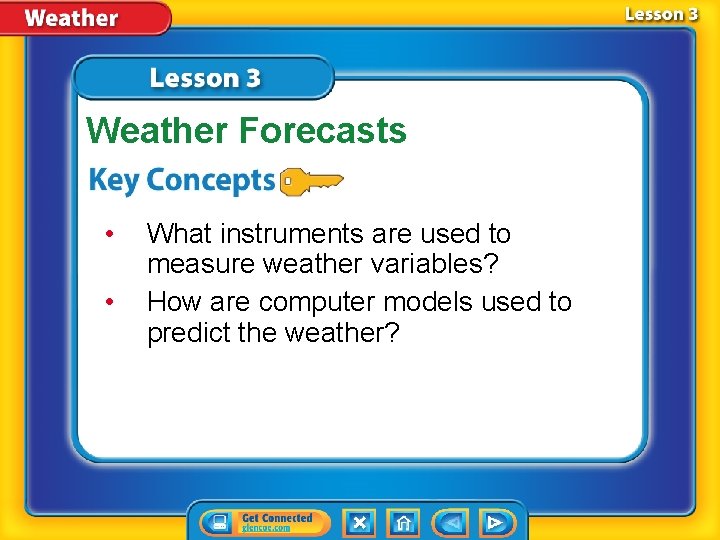 Weather Forecasts • • What instruments are used to measure weather variables? How are