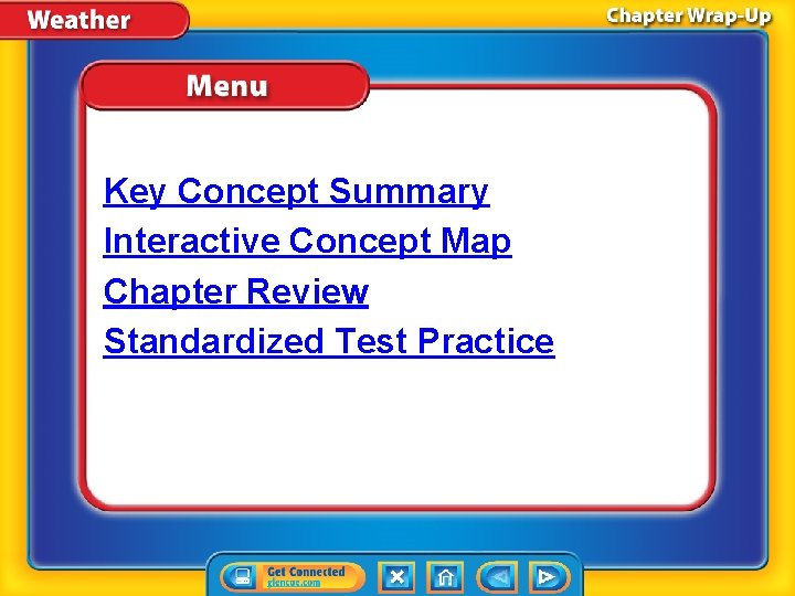 Key Concept Summary Interactive Concept Map Chapter Review Standardized Test Practice 