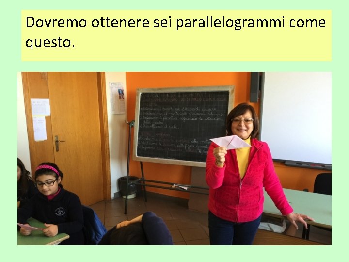 Dovremo ottenere sei parallelogrammi come questo. 