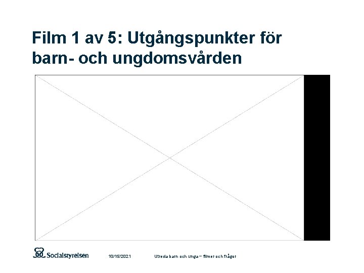 Film 1 av 5: Utgångspunkter för barn- och ungdomsvården 10/15/2021 Utreda barn och unga