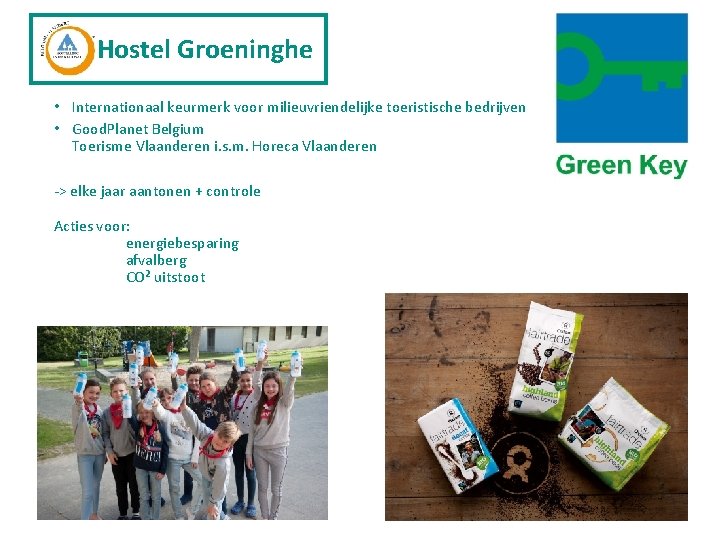 Hostel Groeninghe • Internationaal keurmerk voor milieuvriendelijke toeristische bedrijven • Good. Planet Belgium Toerisme