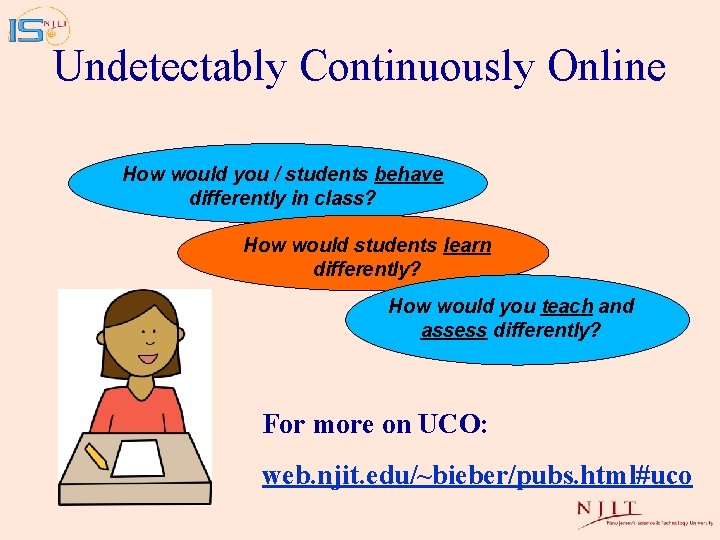 Undetectably Continuously Online How would you / students behave differently in class? How would