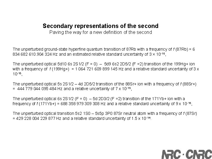 Secondary representations of the second Paving the way for a new definition of the