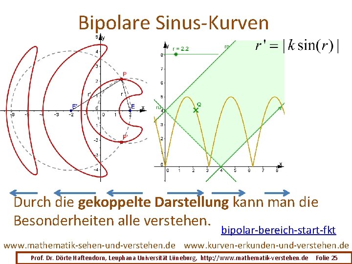 Bipolare Sinus-Kurven Durch die gekoppelte Darstellung kann man die Besonderheiten alle verstehen. bipolar-bereich-start-fkt www.