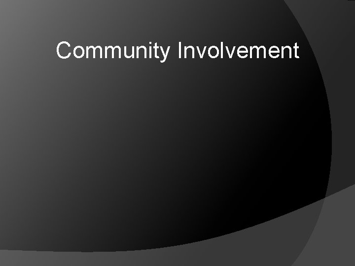 Community Involvement 