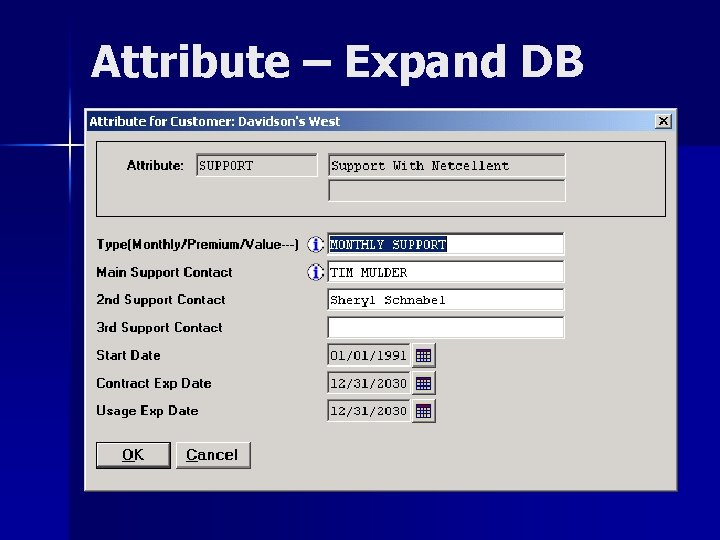 Attribute – Expand DB 