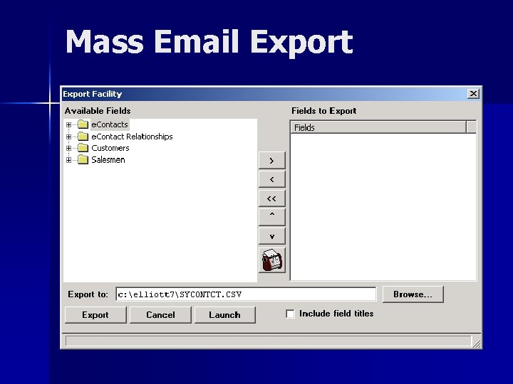 Mass Email Export 