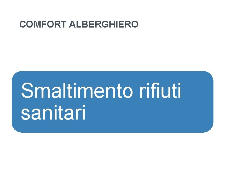 COMFORT ALBERGHIERO Smaltimento rifiuti sanitari COMFORT ALBERGHIERO Smaltimento rifiuti sanitari