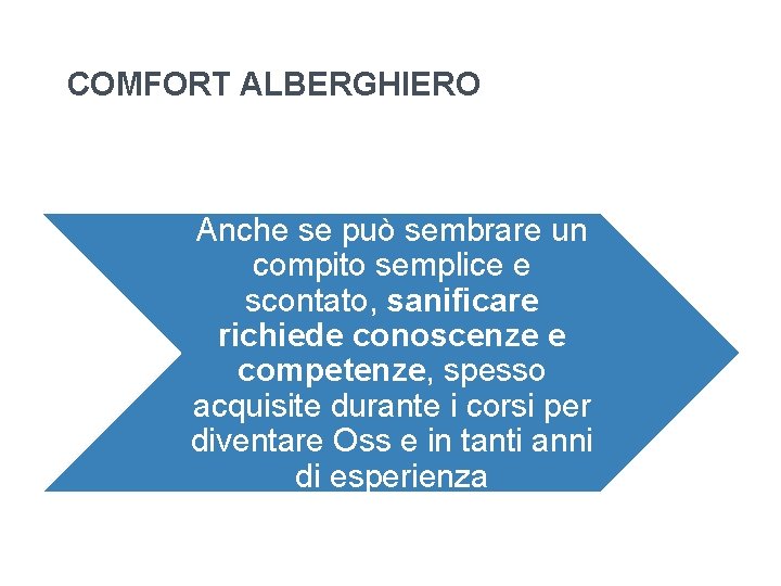 COMFORT ALBERGHIERO Anche se può sembrare un compito semplice e scontato, sanificare richiede conoscenze COMFORT ALBERGHIERO Anche se può sembrare un compito semplice e scontato, sanificare richiede conoscenze