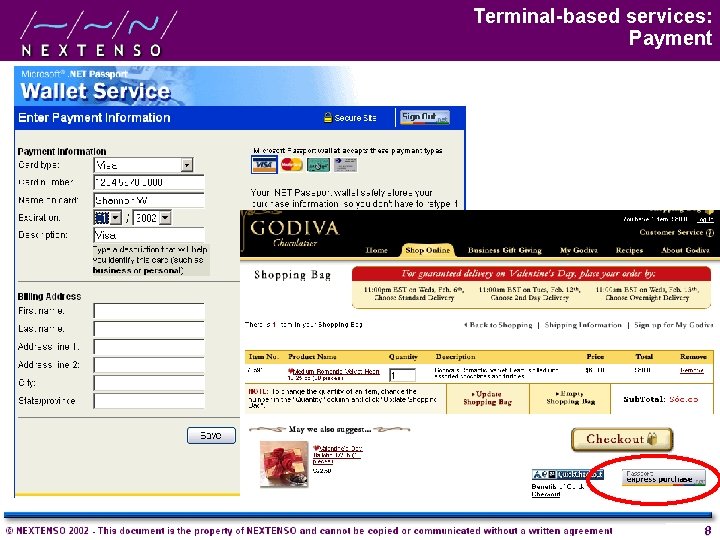 Terminal-based services: Payment 8 