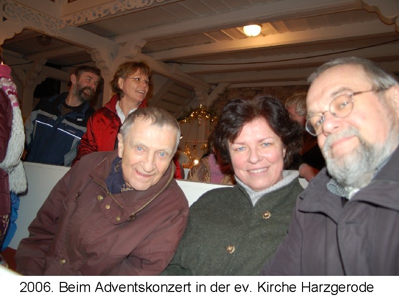 2006. Beim Adventskonzert in der ev. Kirche Harzgerode 