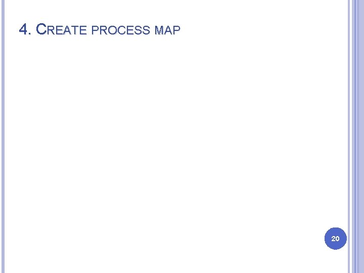 4. CREATE PROCESS MAP 20 4. CREATE PROCESS MAP 20