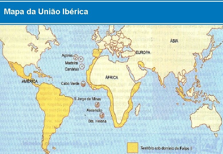 Mapa da União Ibérica 