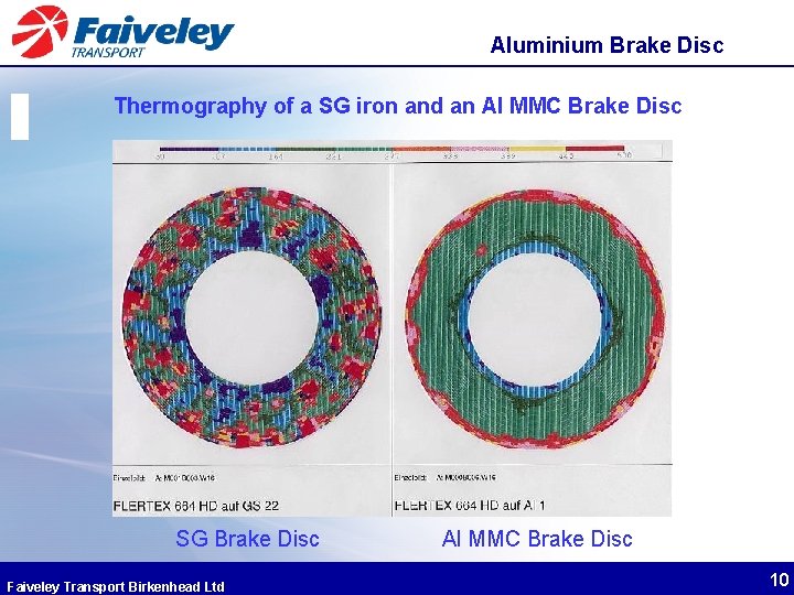 Aluminium Brake Disc Thermography of a SG iron and an Al MMC Brake Disc