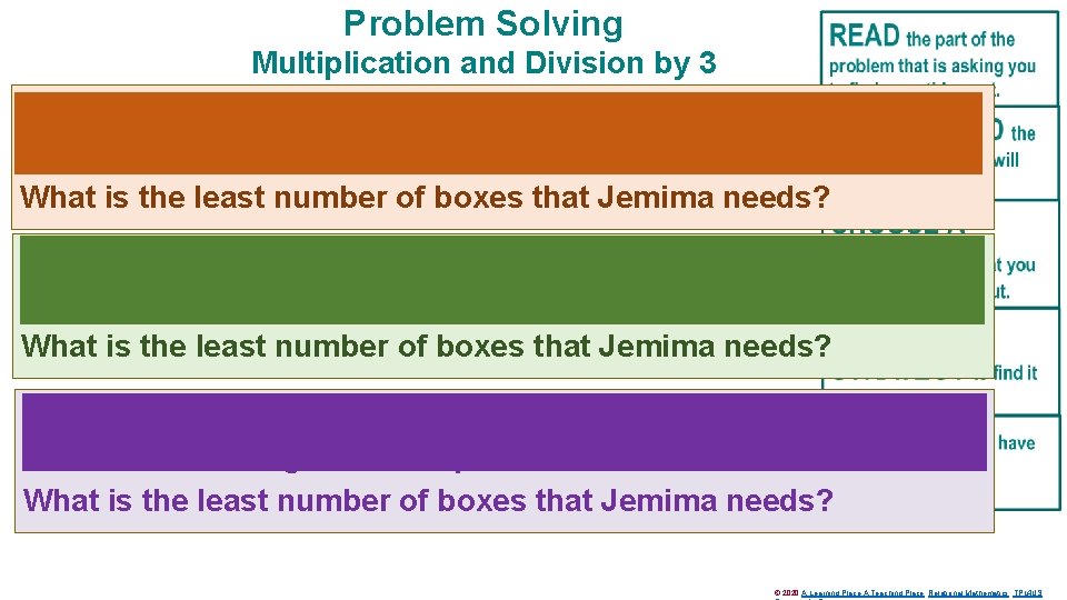 Problem Solving Multiplication and Division by 3 Cupcakes are sold in boxes of 3.