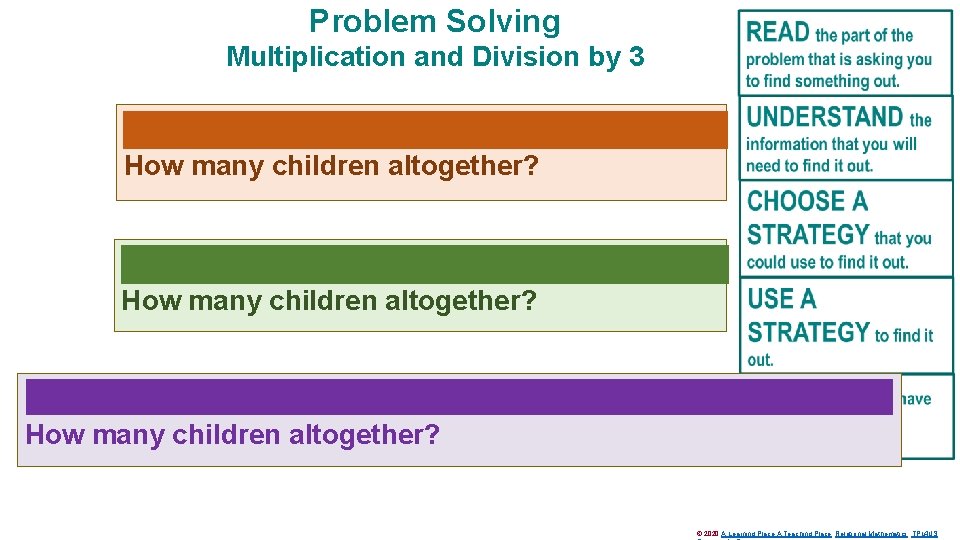 Problem Solving Multiplication and Division by 3 The teacher made 3 teams of 8