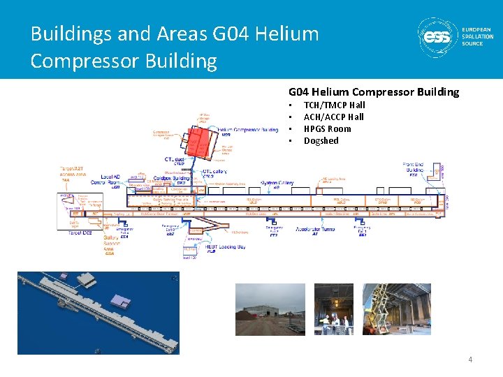 Buildings and Areas G 04 Helium Compressor Building • • TCH/TMCP Hall ACH/ACCP Hall