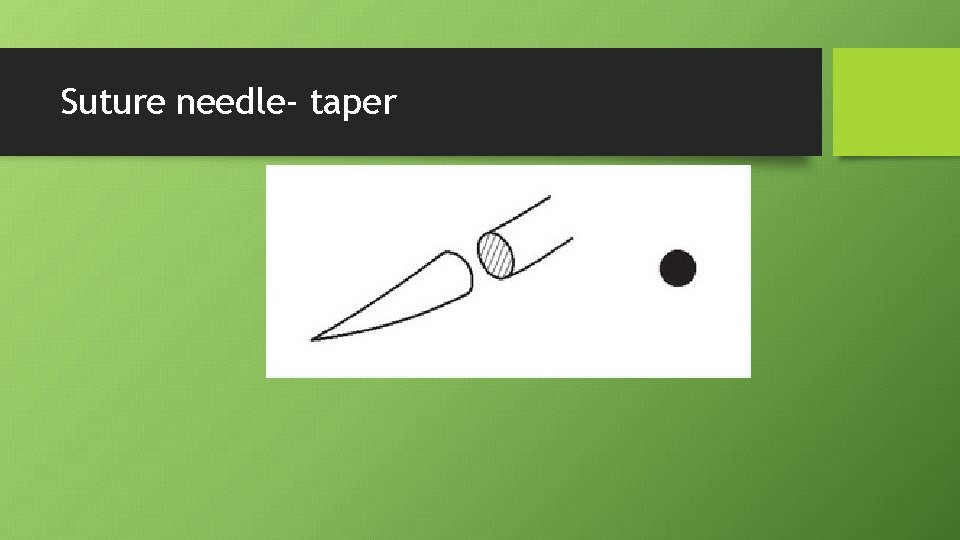 Suture needle- taper 