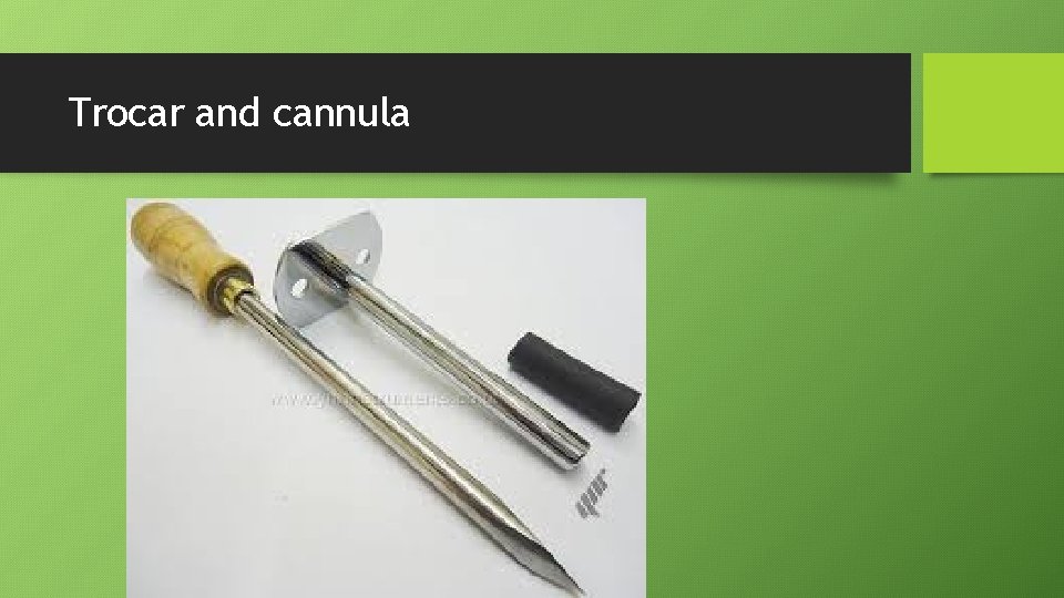 Trocar and cannula 