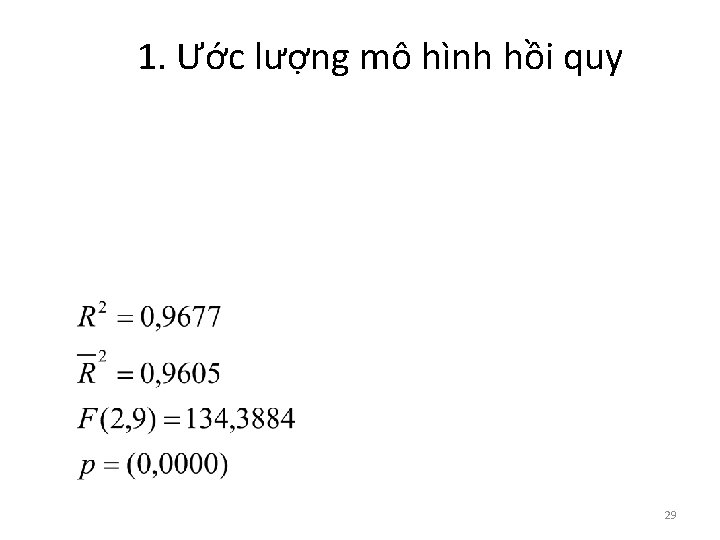 1. Ước lượng mô hình hồi quy 29 