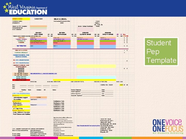 Student Pep Template 