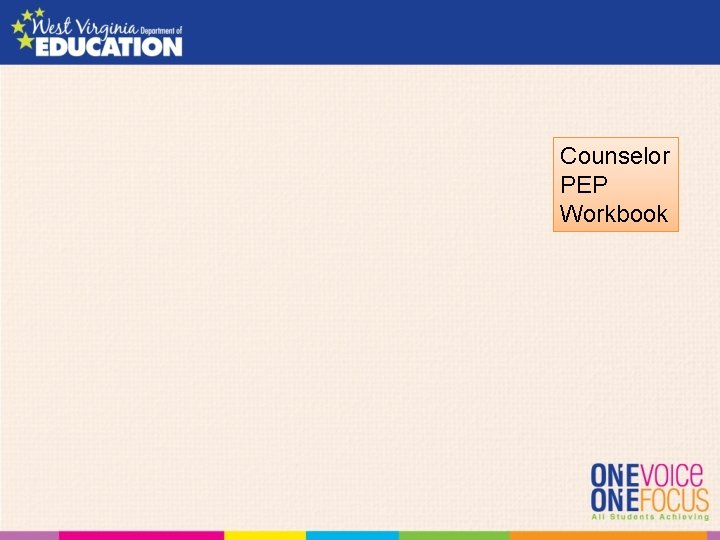 Counselor PEP Workbook 