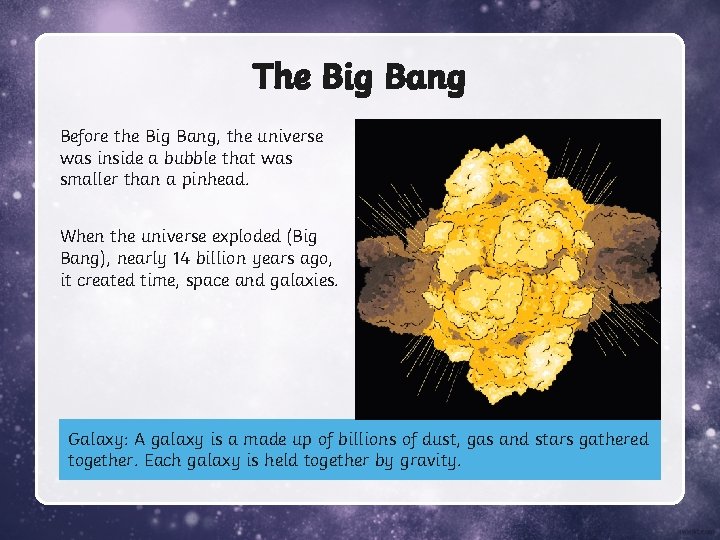 The Big Bang Before the Big Bang, the universe was inside a bubble that