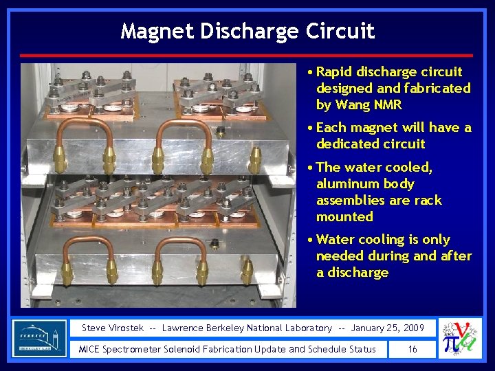 Magnet Discharge Circuit • Rapid discharge circuit designed and fabricated by Wang NMR •