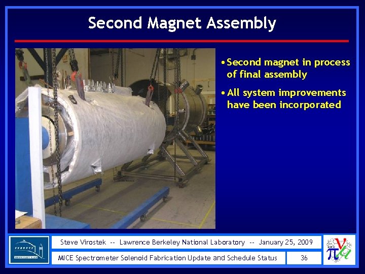 Second Magnet Assembly • Second magnet in process of final assembly • All system