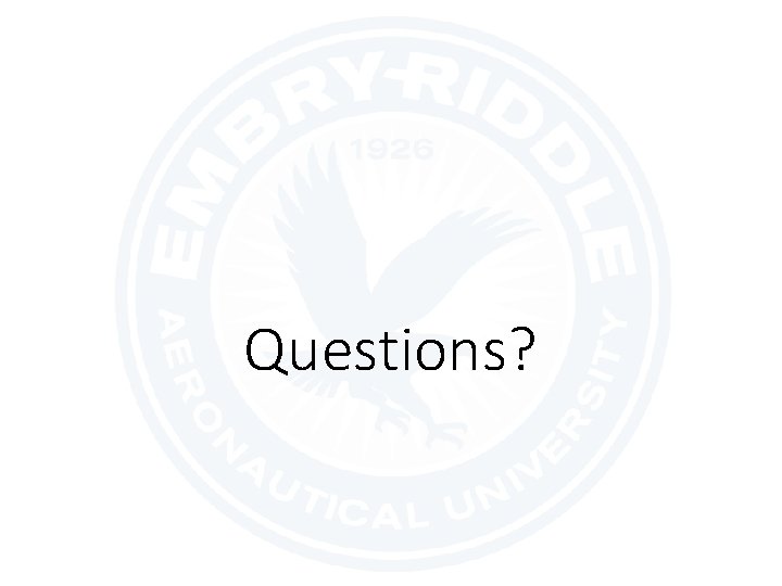 Questions? 