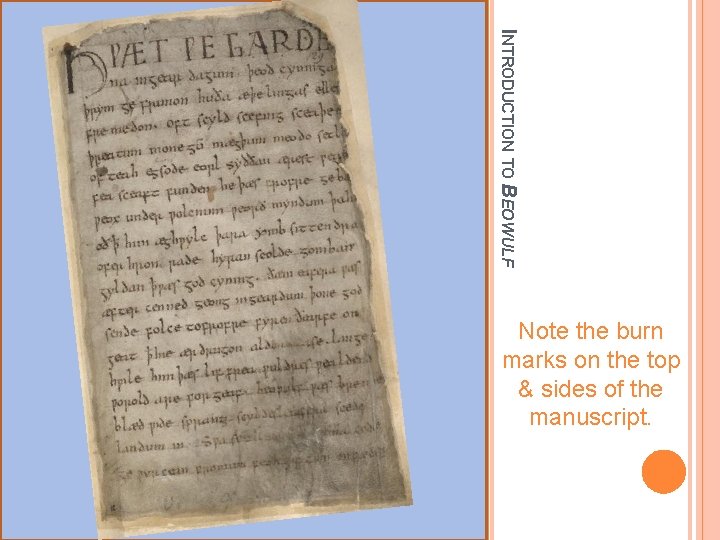 INTRODUCTION TO BEOWULF Note the burn marks on the top & sides of the