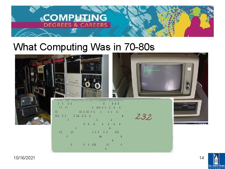 What Computing Was in 70 -80 s 10/16/2021 14 