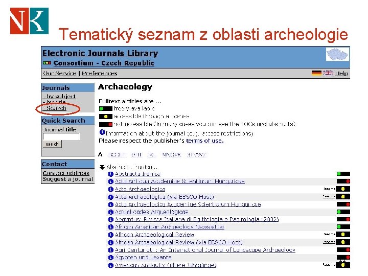 Tematický seznam z oblasti archeologie 11 