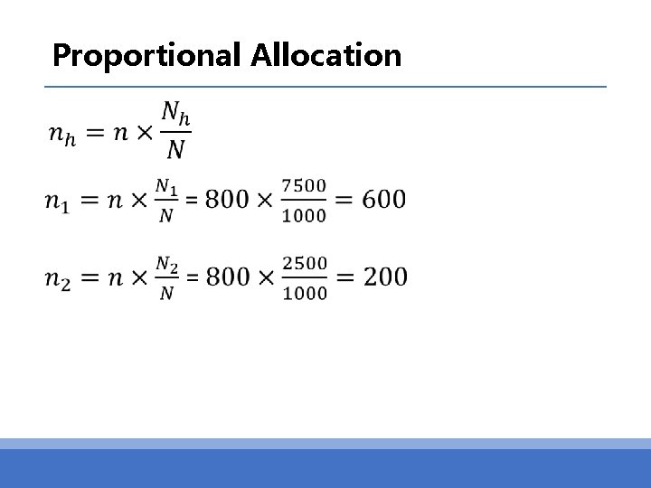 Proportional Allocation 