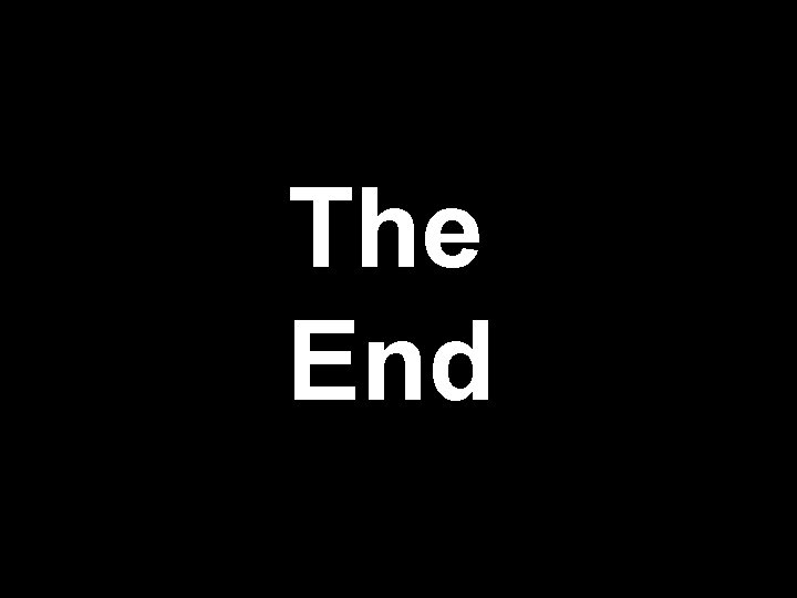 The End 