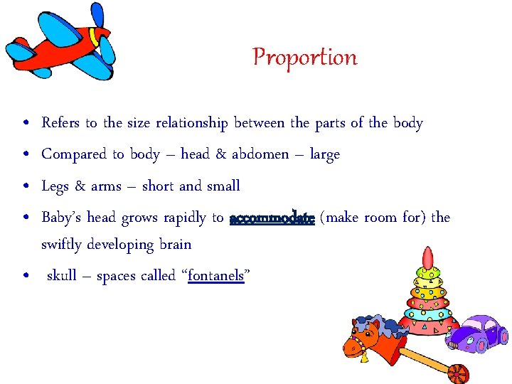 Proportion • • Refers to the size relationship between the parts of the body Proportion • • Refers to the size relationship between the parts of the body